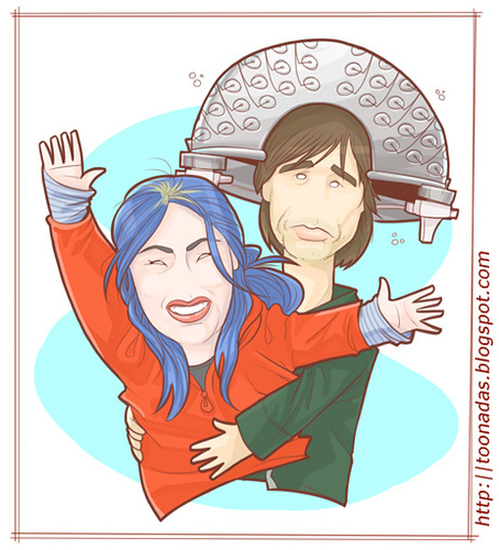 Cartoon: Joel and Clementine (medium) by Freelah tagged kate,winslet,jim,carrey,eternal,sunshine,of,the,spotless,mind