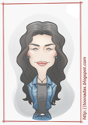 Cartoon: Joumana Haddad (medium) by Freelah tagged joumana,haddad