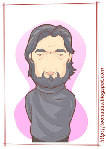 Cartoon: Julio Cortazar (medium) by Freelah tagged books,story,short,storyteller,argentine,cortazar,julio