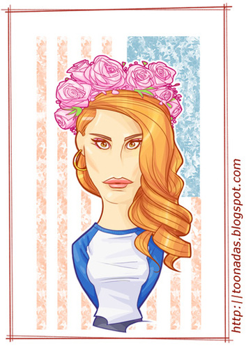 Cartoon: Lana Del Rey (medium) by Freelah tagged bluejeans,videogames,rey,del,lana