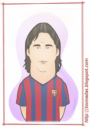 Cartoon: Lionnel Messi (medium) by Freelah tagged lionnel,messi,barcelona,barca