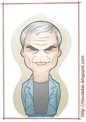 Cartoon: Milan Kundera (medium) by Freelah tagged kundera,milan