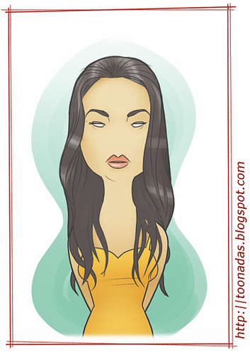 Cartoon: Monica Bellucci (medium) by Freelah tagged monica,bellucci