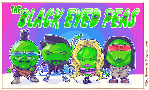 The Black Eyed Peas By Freelah | Media & Culture Cartoon | TOONPOOL