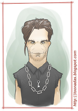 Cartoon: Till Lindemann (medium) by Freelah tagged till,lindemann,rammstein