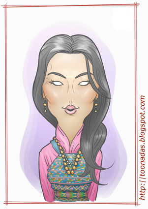 Cartoon: Tsokye Tsomo Karchung (medium) by Freelah tagged tsokye,tsomo,karchung,miss,bhutan