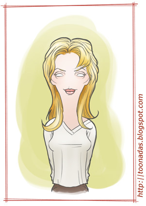 Cartoon: Uma Thurman (medium) by Freelah tagged uma,thurman