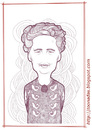 Cartoon: Agatha Christie (small) by Freelah tagged agatha,christie,novels,romances,murder,on,the,orient,express,spiders,web