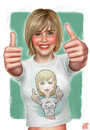 Cartoon: Alison Lohman T-shirt (small) by Freelah tagged alison,lohman