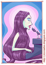 Cartoon: Aziza Mustafa Zadeh (small) by Freelah tagged aziza,mustafa,zadeh,princess,of,jazz,die,prinzessin,des,jazziza