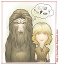 Cartoon: Bigfoot and Wildboy - colors (small) by Freelah tagged bigfoot,and,wildboy