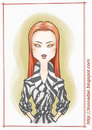 Cartoon: Coco Rocha (small) by Freelah tagged coco,rocha