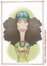 Cartoon: Erykah Badu (small) by Freelah tagged erykah,badu