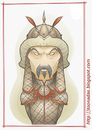 Cartoon: Gengis Khan (small) by Freelah tagged gengis,khan