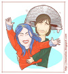 Cartoon: Joel and Clementine (small) by Freelah tagged kate,winslet,jim,carrey,eternal,sunshine,of,the,spotless,mind