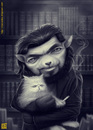 Cartoon: Julio Cortazar (small) by Freelah tagged julio,cortazar,argentine,storyteller,short,story,books