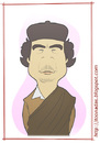 Cartoon: Muammar-al-Kaddafi (small) by Freelah tagged muammar muamar kaddafi gaddafi qaddafi