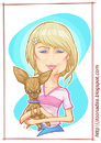 Cartoon: Paris Hilton (small) by Freelah tagged hilton,paris