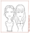 Cartoon: Pratical Magic - lines (small) by Freelah tagged pratical,magic,sandra,bullock,nicole,kidman