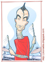 Cartoon: Travis Barker (small) by Freelah tagged blink 182 travis barker