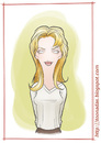 Cartoon: Uma Thurman (small) by Freelah tagged uma thurman