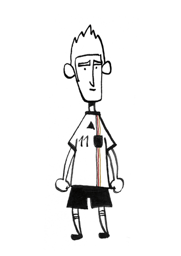 Cartoon: 11 Klose (medium) by fubu tagged miroslav,klose,germany,deutschland,wm,worldcup,world,cup,2010,weltmeisterschaft,fussball,soccer,karikatur,karikaturen,sport,deutschland,fussball,fußball,miroslav klose,miroslav,klose