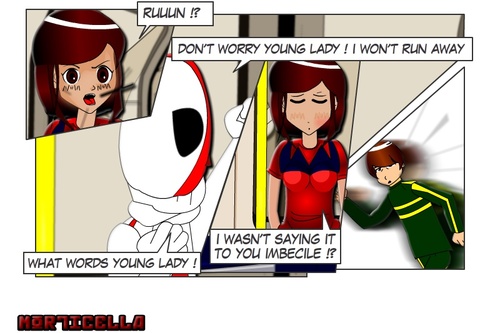 Cartoon: H Hero or Imbecile? strip 8 (medium) by morticella tagged cartoon,strips,comics,web,manga,morticella,hero0,technique