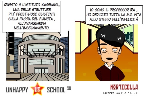 Cartoon: US lesson 0 SD 1 (medium) by morticella tagged unhappyschool,morticella,anime,manga,fumetti,gratis,comics