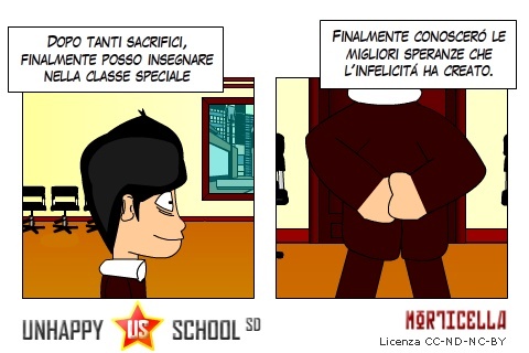 Cartoon: US lesson 0 SD 2 (medium) by morticella tagged unhappyschool,morticella,anime,manga,fumetti,gratis,comics