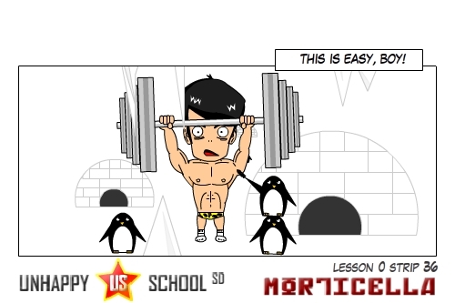 Cartoon: US lesson 0 Strip 36 (medium) by morticella tagged unhappy,uslesson0,school,morticella,manga