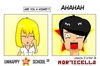 Cartoon: US lesson 0 Strip 13 (small) by morticella tagged uslesson0,unhappy,school,morticella,manga