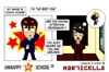 Cartoon: US lesson 0 Strip 16 (small) by morticella tagged uslesson0,unhappy,school,morticella,manga