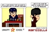 Cartoon: US lesson 0 Strip 34 (small) by morticella tagged uslesson0,unhappy,school,morticella,manga