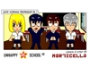 Cartoon: US lesson 0 Strip 7 (small) by morticella tagged uslesson0,unhappy,school,morticella,manga