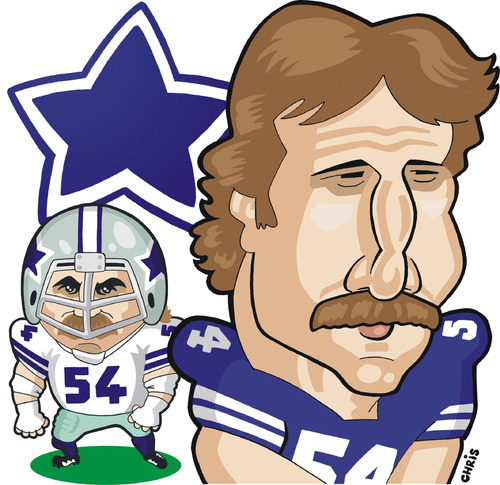 Randy White Dallas Cowboys By Ca11an | Sports Cartoon | TOONPOOL