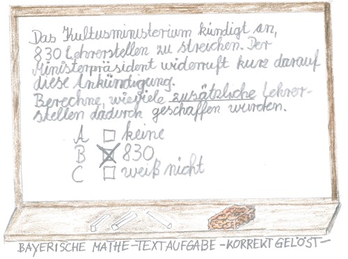 Cartoon: 830 zusätzliche Lehrerstellen (medium) by ilrak tagged lehrerstellen