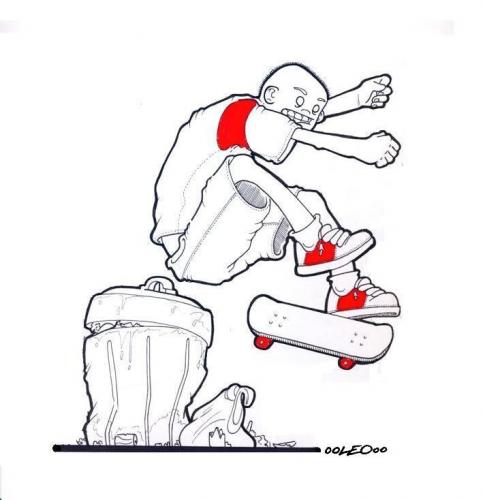 Cartoon: Skater (medium) by Leonardo Pandolfi tagged comics