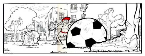 Cartoon: StreetSoccer (medium) by Leonardo Pandolfi tagged illustration