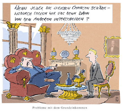 Cartoon: Grundeinkommen (medium) by Jan Rieckhoff tagged grundeinkommen,reichtum,armut,reich,arm,schere,geld,gehalt,verdienst,lohn,millionär,milliardär,unterschied,gerechtigkeit,arbeit,arbeitslos,sozial,auskommen,cartoon,karikatur,jan,rieckhoff,grundeinkommen,reichtum,armut,reich,arm,schere,geld,gehalt,verdienst,lohn,millionär,milliardär,unterschied,gerechtigkeit,arbeit,arbeitslos,sozial,auskommen,cartoon,karikatur,jan,rieckhoff