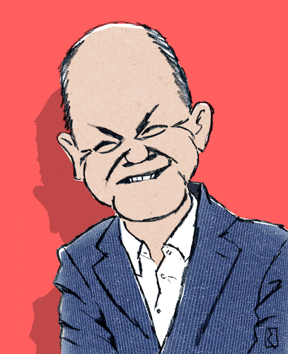 Olaf Scholz Karikatur Olaf Scholz Karikatur
