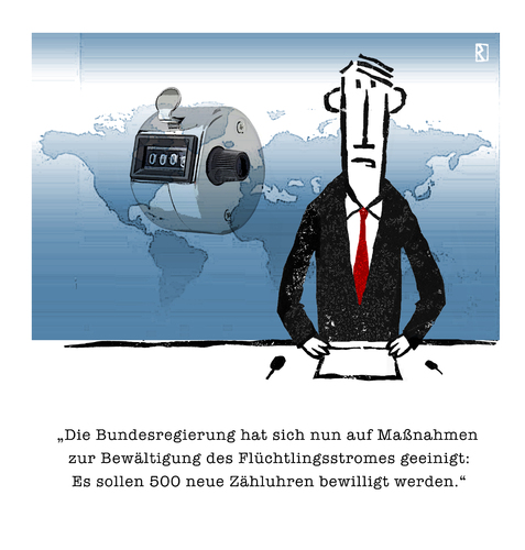 Cartoon: Tagesschau (medium) by Jan Rieckhoff tagged grenzen,europa,deutschland,bundesregierung,maßnahmen,bewältigung,flüchtlingszahlen,flüchtlingskrise,flüchtlingsstrom,flüchtlinge,fernsehen,tv,nachrichten,news,tagesschau,grenzzäune,grenzschließung,flüchtlingspolitik,kriegsflüchtlinge,syrer,cartoon,jan,rieckhoff,tagesschau,news,nachrichten,tv,fernsehen,flüchtlinge,flüchtlingsstrom,flüchtlingskrise,flüchtlingszahlen,bewältigung,maßnahmen,bundesregierung,deutschland,europa,grenzen,grenzzäune,grenzschließung,flüchtlingspolitik,kriegsflüchtlinge,syrer,cartoon,jan,rieckhoff