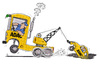 Cartoon: ADAC (small) by Jan Rieckhoff tagged adac,automobilclub,verein,krise,skandal,gelbe,engel,panne,pannenhilfe,abschlepper