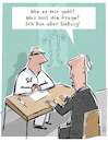 Cartoon: Altersfrage (small) by Jan Rieckhoff tagged alter,alt,rentner,opa,senior,altersfrage,alterserscheinung,gesundheit,krankheit,heilung,behandlung,beschwerden,wehwehchen,zipperlein,arzt,doktor,mediziner,autorität,patient,verhältnis,verständnis,diagnose,sprechstunde,hilfe,termin,besuch,sprechzimmer,praxis,körper,leib,organ,somatisch,gebrechen,cartoon,comic,karikatur,witz,jan,rieckhoff