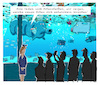 Cartoon: Aquarium (small) by Jan Rieckhoff tagged plastik,plastikverpackung,kunststoff,abfall,müll,meer,weltmeere,pazifik,atlantik,ozean,umwelt,verschmutzung,recycling,umweltbelastung,natur,klima,co2,treibhausgase,atmosphäre,erde,gaia,umweltbewusstsein,artenvielfalt,artenschwund,tierwelt,tiere,fische,aussterben,cartoon,witz,comic,karikatur,jan,rieckhoff