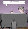 Cartoon: Computer XL (small) by Jan Rieckhoff tagged web,internet,algorithmus,bits,bites,daten,digital,digitalisierung,binär,pixel,elektronik,elektronisch,chip,computer,rechner,app,apple,imac,monitor,bildschirm,screen,display,cartoon,karikatur,witz,comic,jan,rieckhoff