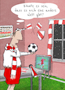 Cartoon: Fan (small) by Jan Rieckhoff tagged fußball,fan,verein,vereinsfarben,fußballplatz,publikum,zuschauer,beifall,sport,sportlerveranstaltung,ball,leder,trikot,mannschaft,tribühne,platz,feld,fußballfeld,rasen,liga,regionalliga,oberliga,aufstieg,abstieg,tabelle,tore,torverhältnis,position,relegation,relegationsspiele,unentschieden,gewinner,verlierer,spieler,fußballspieler,stürmer,verteidiger,rechtsaußen,linksaußen,mittelfeld,elfmeter,torwart,tor,kicker,spielregeln,abseits,foul,ecke,schuss,torschuss,treffer,comic,cartoon,witz,humor,karikatur,jan,rieckhoff