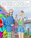 Cartoon: Fischernetz (small) by Jan Rieckhoff tagged meer,ozean,plastik,muell,vermuellung,klima,klimakatastrophe,erderwaermung,co2,ausstoss,treibhauseffekt,atmosphaere,abfall,vermeidung,wiederverwendung,verwertung,wertstoff,gewinnung,kreislauf,umwelt,schutz,klimasuende,recycling,erneuerbar,energie,haushalt,ressourcen,schonen,ideen,massnahme,reduzierung,fischerei,cartoon,comic,witz,karikatur,jan,rieckhoff