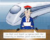 Cartoon: ICE 1 quer (small) by Jan Rieckhoff tagged deutsche,bahn,db,ice,fahrplan,bahnverbindungen,zugverkehr,zugbetrieb,zugverbindung,schienenverkehr,einschraenkung,reduzierung,service,fahrplanaenderung,krise,dauerkrise,strecke,streckennetz,schienennetz,verbindungen,staedte,fernzuege,stop,halt,bahnhof,klima,klimaziel,co2,bilanz,umwelt,umweltvetraeglichkeit,umweltschonend,nachhaltig,ozonloch,atmosphaere,pressekonferenz,witz,cartoon,comic,karikatur,jan,rieckhoff