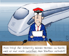 Cartoon: ICE 2 quer (small) by Jan Rieckhoff tagged deutsche,bahn,db,ice,fahrplan,bahnverbindungen,zugverkehr,zugbetrieb,zugverbindung,schienenverkehr,einschraenkung,reduzierung,service,fahrplanaenderung,krise,dauerkrise,strecke,streckennetz,schienennetz,verbindungen,staedte,fernzuege,stop,halt,bahnhof,klima,klimaziel,co2,bilanz,umwelt,umweltvetraeglichkeit,umweltschonend,nachhaltig,ozonloch,atmosphaere,pressekonferenz,witz,cartoon,comic,karikatur,jan,rieckhoff