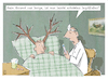 Cartoon: Jagdfieber (small) by Jan Rieckhoff tagged jagd,jaegerei,jaeger,waidwerk,weidwerk,forstwirtschaft,foerster,wald,wild,wildbret,wildtiere,hirsch,reh,rotwild,geweih,gehoern,jagdtrophaee,fangen,erlegen,schiessen,krankheit,arzt,fieber,cartoon,comic,karikatur,witz,jan,rieckhoff